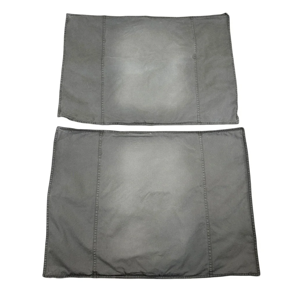 RH TEEN‎ Gray Cotton Pillow Shams Set of 2 Standard Size Restoration Hardware